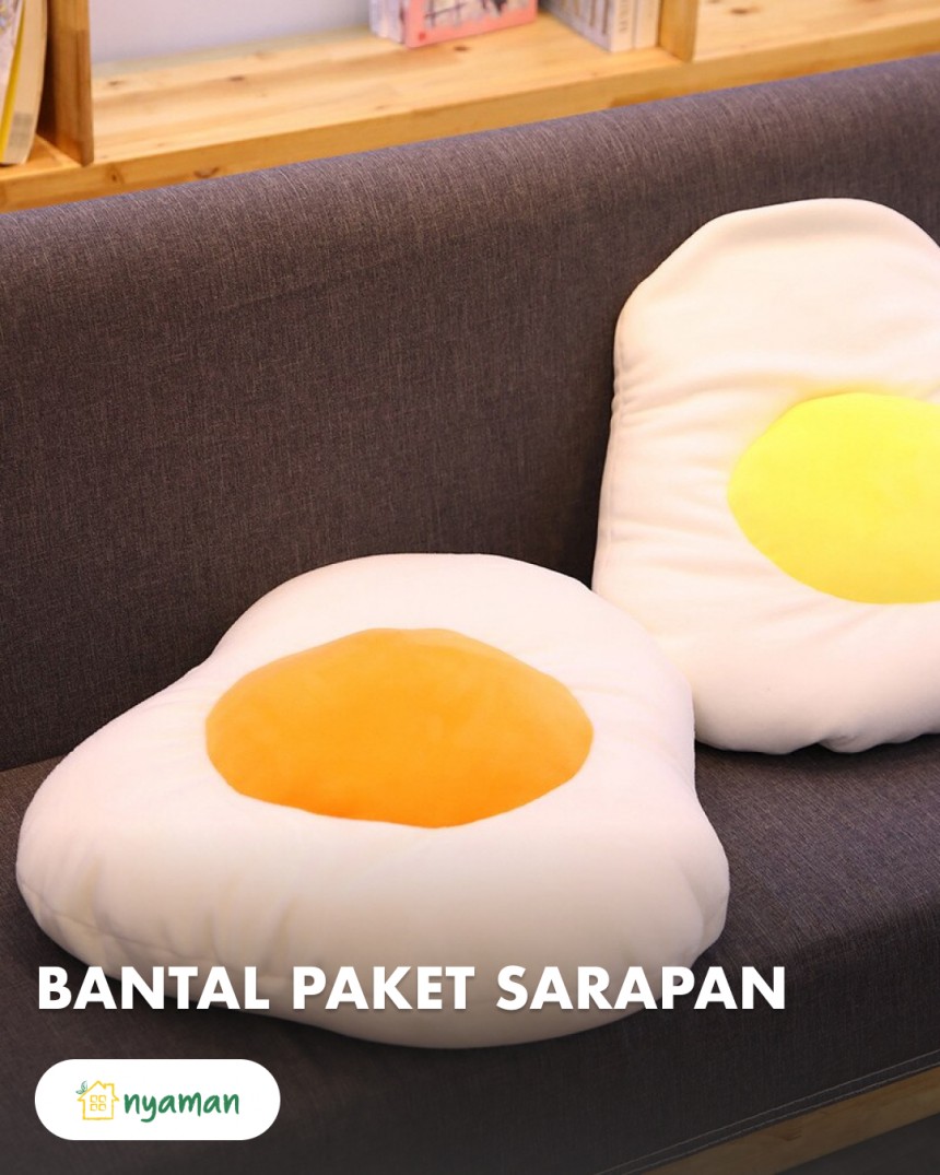 Bantal super lucu yang bisa bikin dietmu gagal (1/2), Bantal paket sarapan komplit