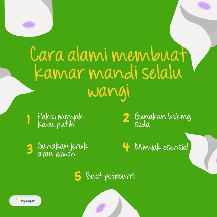 Cara alami membuat kamar mandi selalu wangi