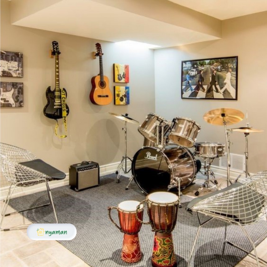 Cara membuat ruang musik di rumah (2/3), Lapisi dengan alat peredam suara