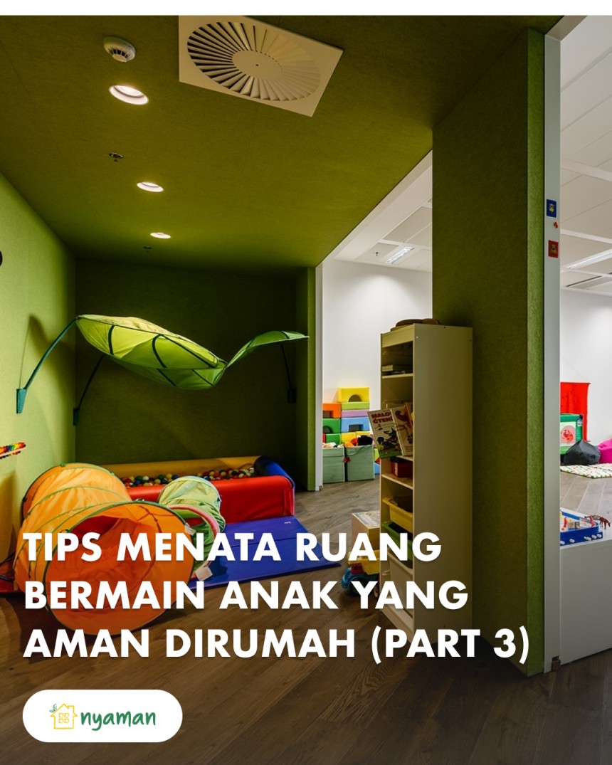 Cara menata ruang bermain anak yang aman dan seru di rumah (3/3), Area dinding sebagai pemisah