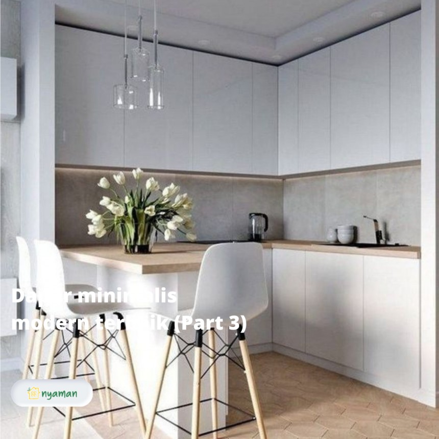Dapur minimalis modern terbaik (3/3), Lantai tekstur heksagon