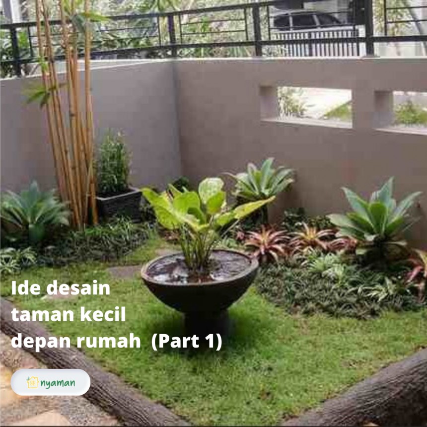 Ide desain taman kecil depan rumah (1/3), Taman kecil di sudut halaman