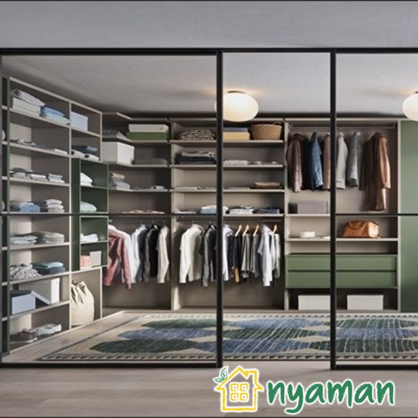Ide desain walk in closet (2/2), Walk in closet compact