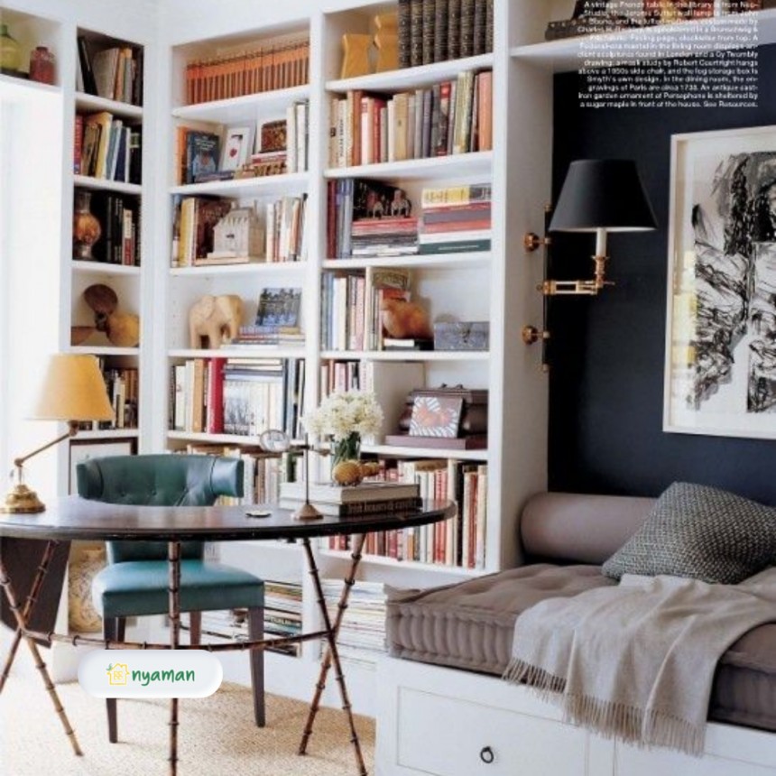Inspirasi dekorasi perpustakaan pribadi impian