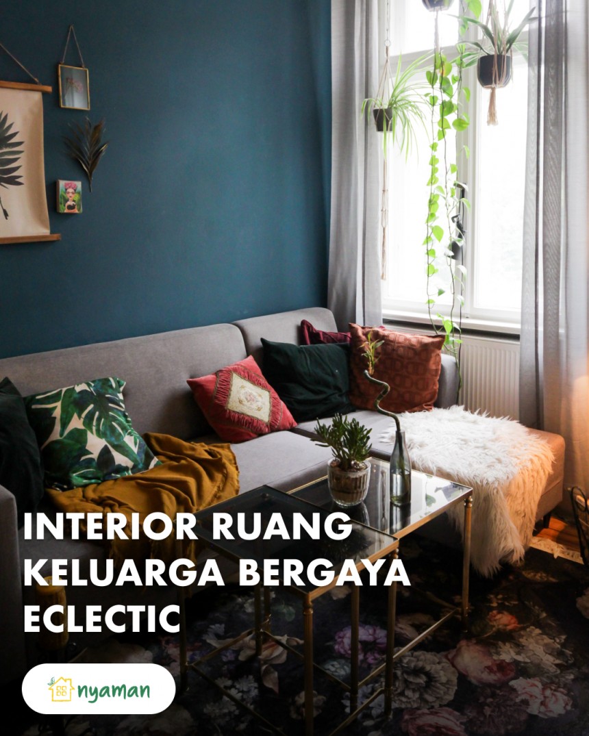 Interior ruang keluarga impian semua keluarga baru (1/3), Interior ruang keluarga bergaya eklektik nan elegan