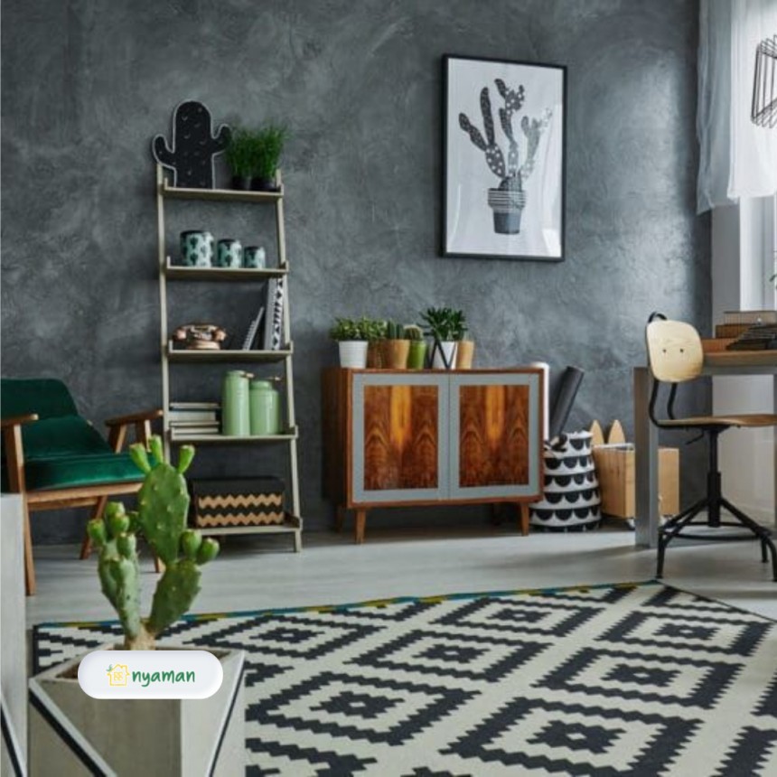 Kaktus memberikan warna yang beda untuk ruang tamu