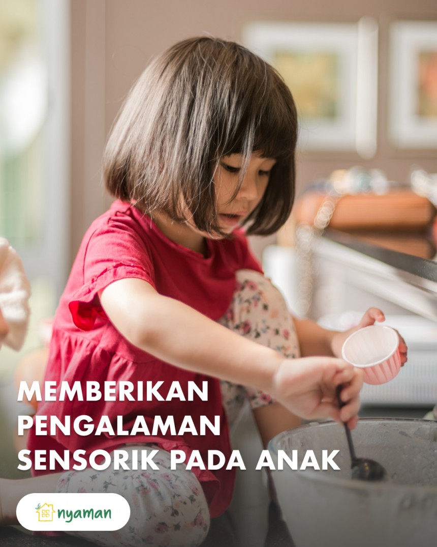 Manfaat masak bersama anak di akhir pekan (3/3), Memberikan pengalaman sensorik