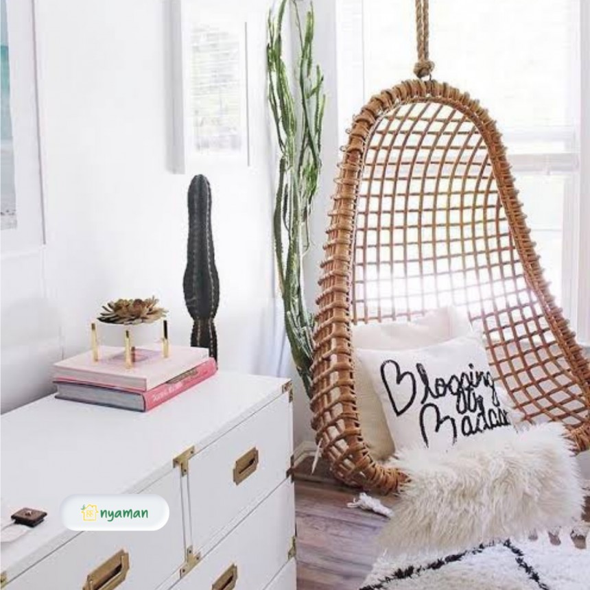 Memaksimalkan sudut ruangan dengan kursi sarang burung