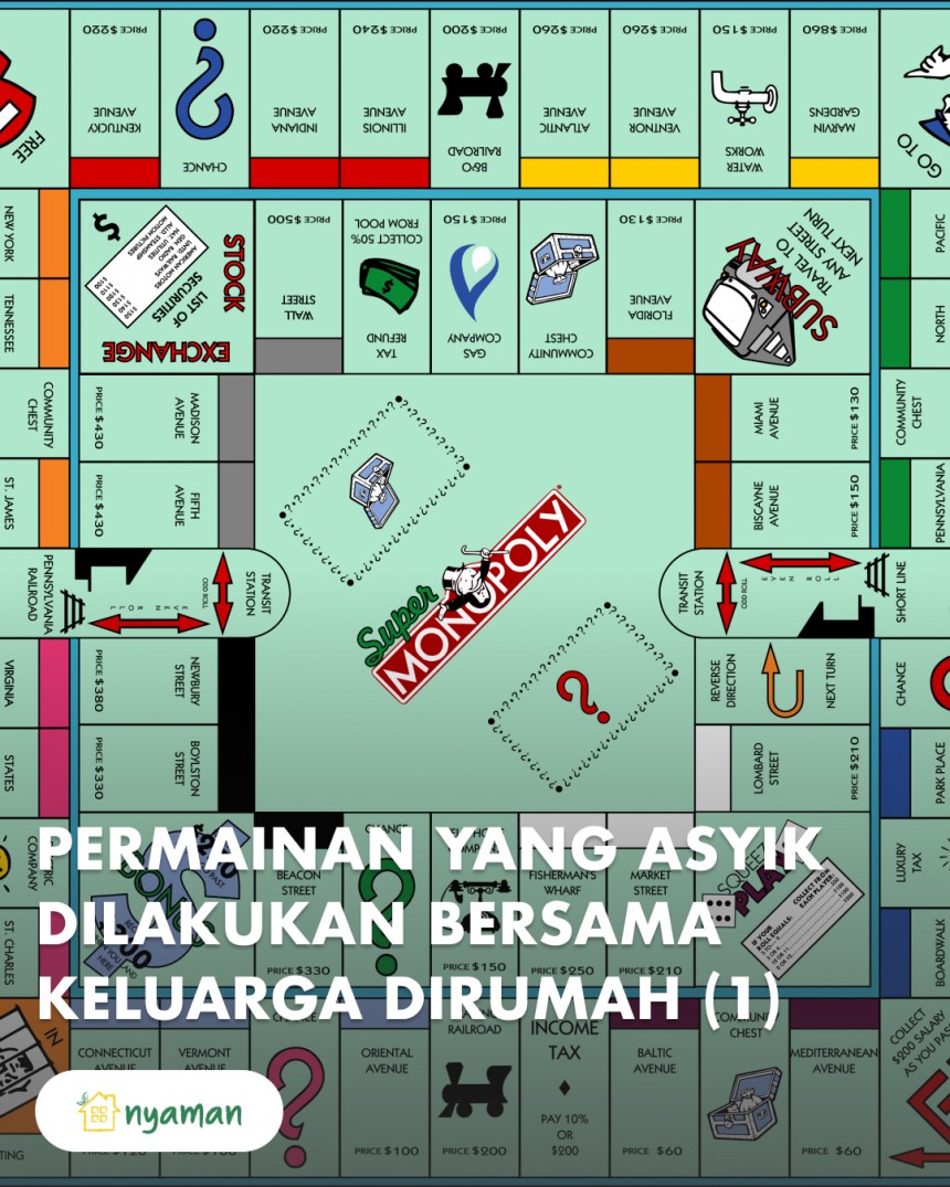 Permaian yang asyik dilakukan bersama keluarga di rumah (1/3), Monopoli