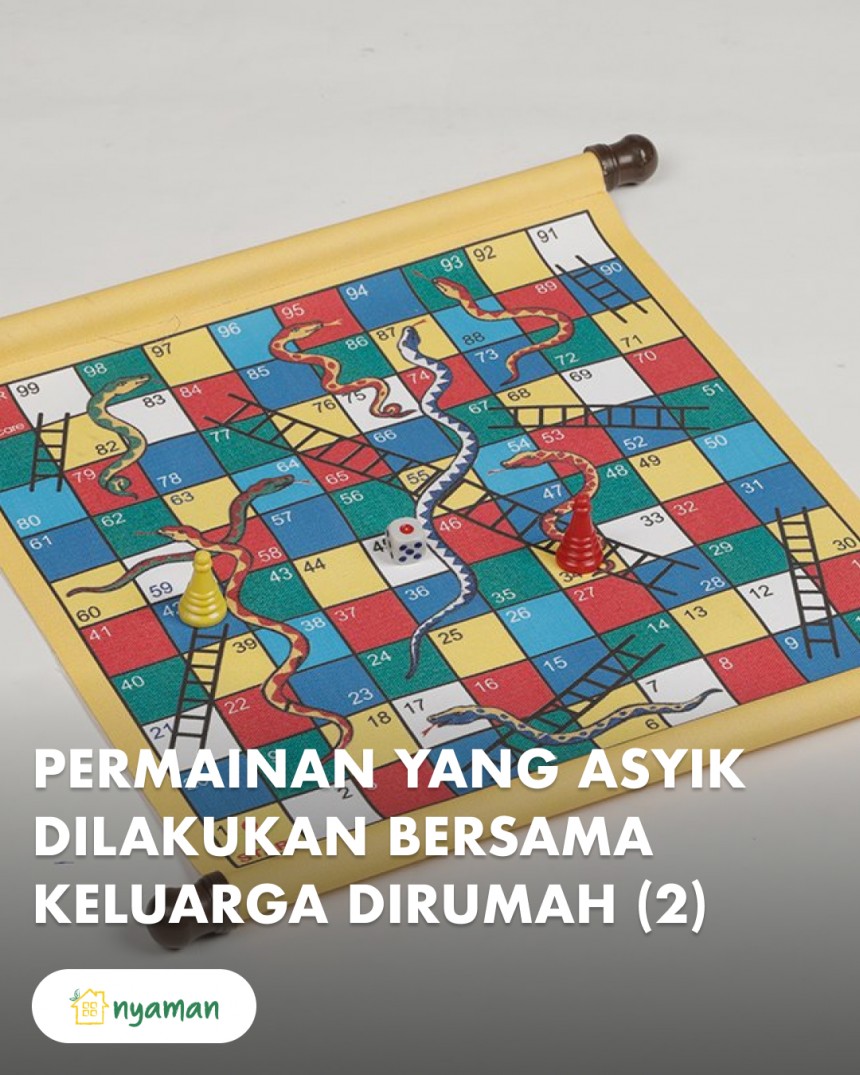 Permaian yang asyik dilakukan bersama keluarga di rumah (2/3), Ular tangga