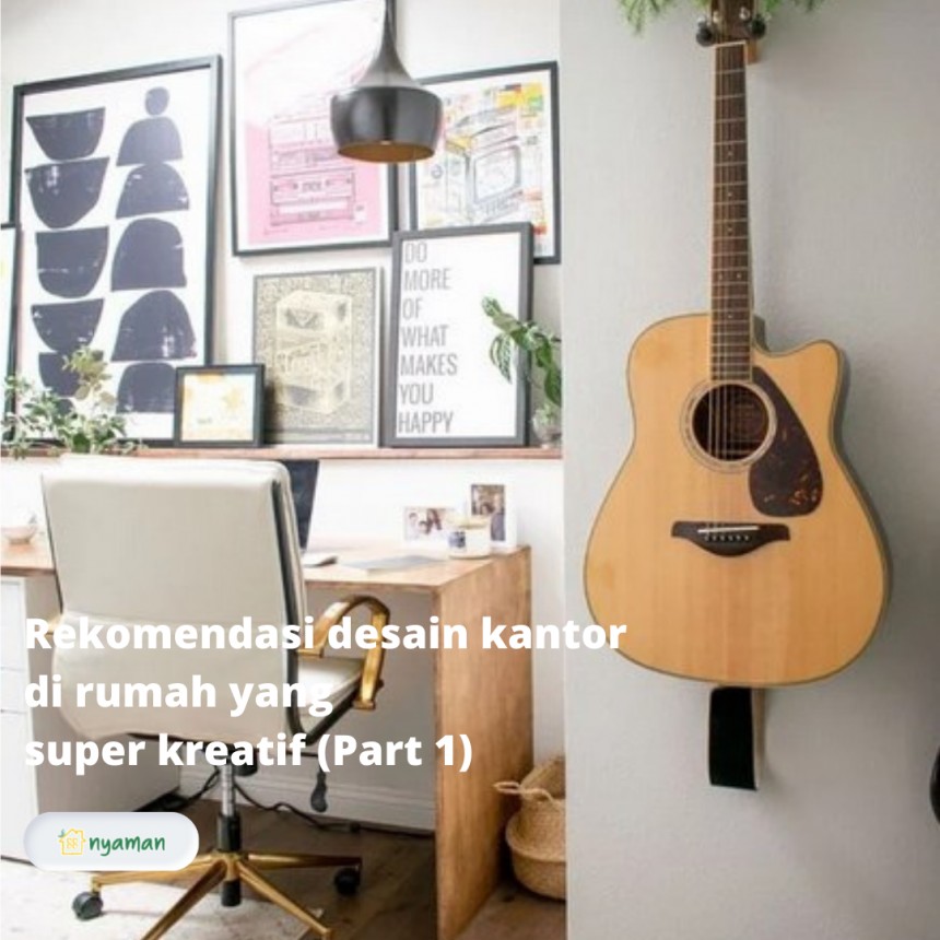 Rekomendasi desain kantor di rumah yang super kreatif, Alat musik di Kantor