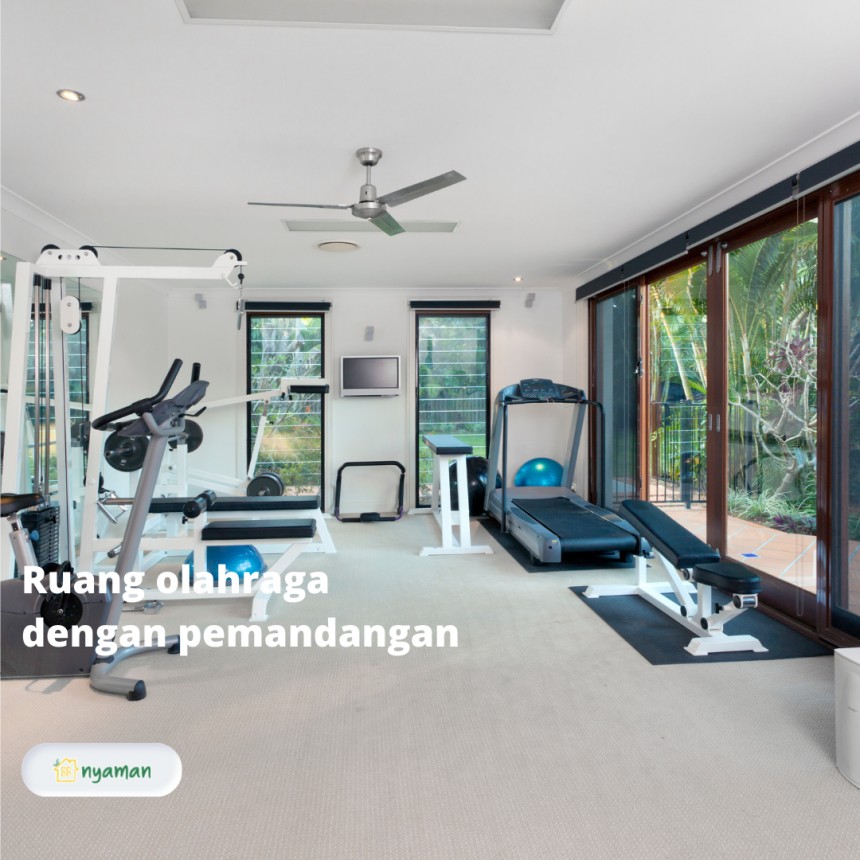 Selagi #DiRumahAja, yuk bikin "Home Gym" dari ide Ruang olahraga dengan pemandangan