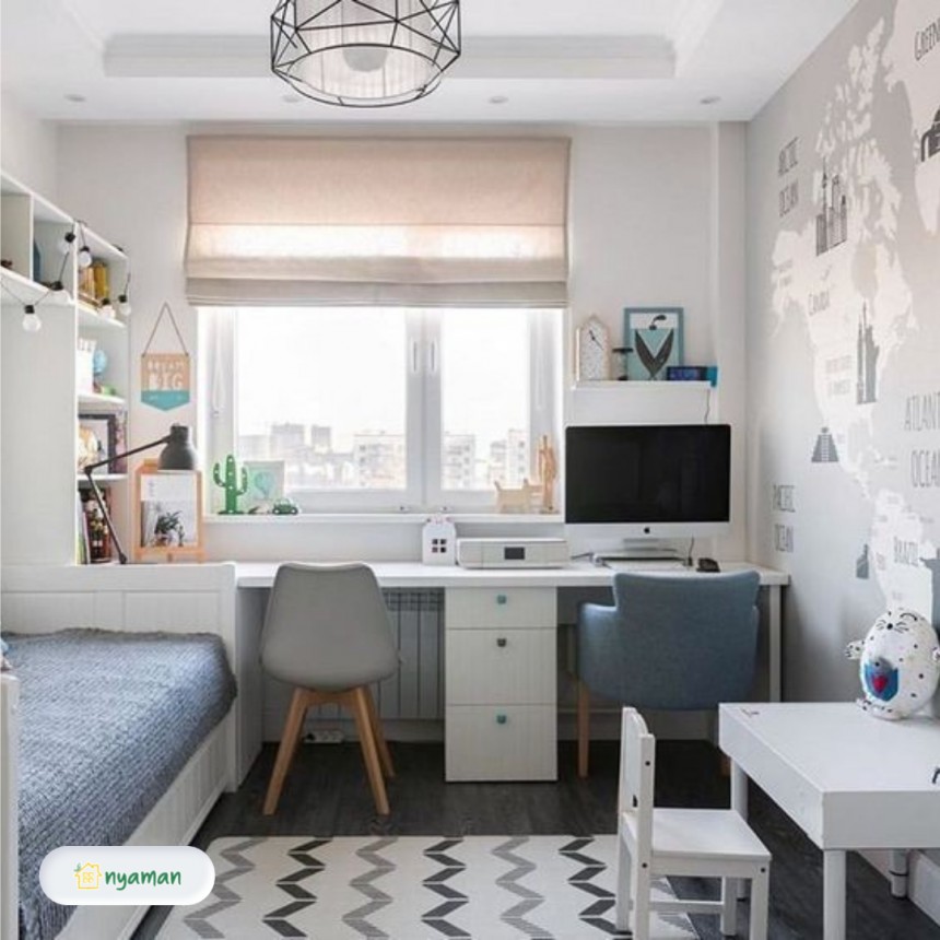 Sesuaikan ukuran ruang belajar