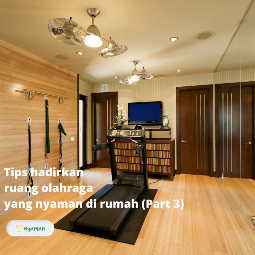 Tips hadirkan ruang olahraga yang nyaman di rumah, Lengkapi dengan TV