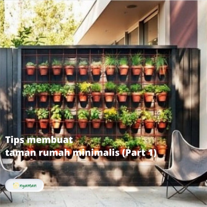 Tips membuat taman rumah minimalis, bisa buat santai selepas kerja (1/3), Memanfaatkan dinding kosong di sisi depan rumah