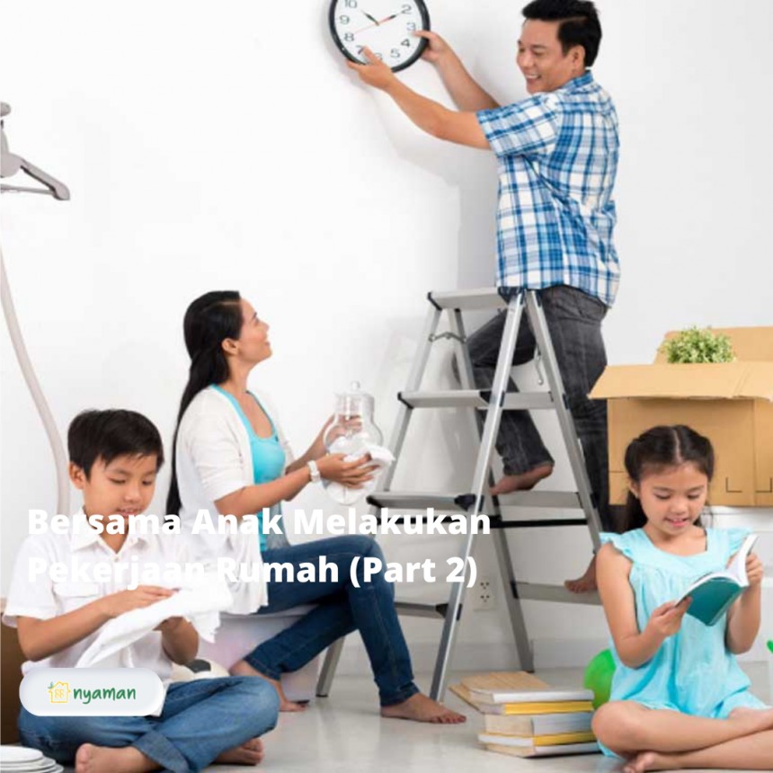 Tugas rumah yang bisa dikerjakan bersama anak (2/3), Menyapu dan mengepel lantai